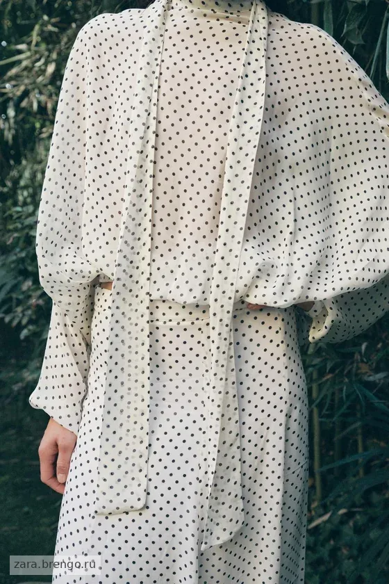 БЛУЗА В ГОРОШЕК — коллекция Zara «ZW»