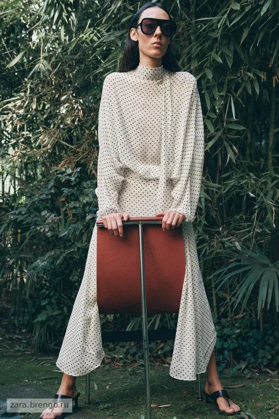 БЛУЗА В ГОРОШЕК — коллекция Zara «ZW»