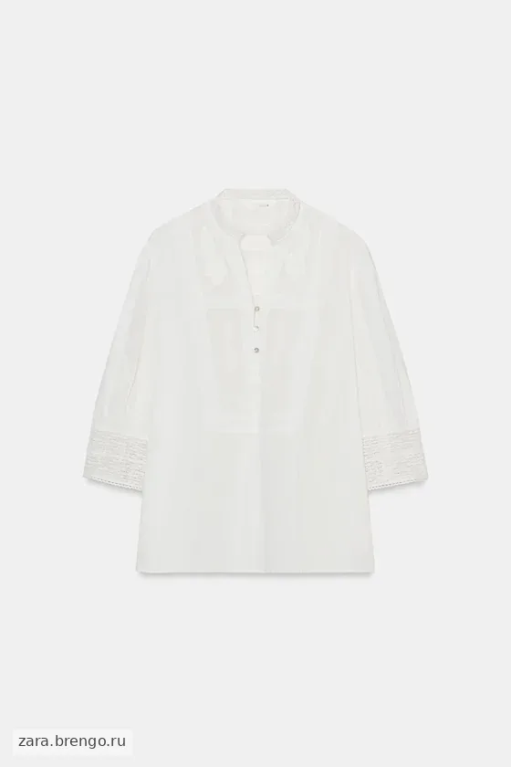 БЛУЗА С ВЫШИВКОЙ — коллекция Zara «ZW»