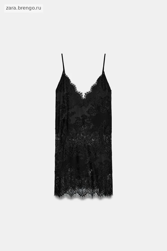 ДЛИННЫЙ КРУЖЕВНОЙ ТОП — коллекция Zara «ZW»