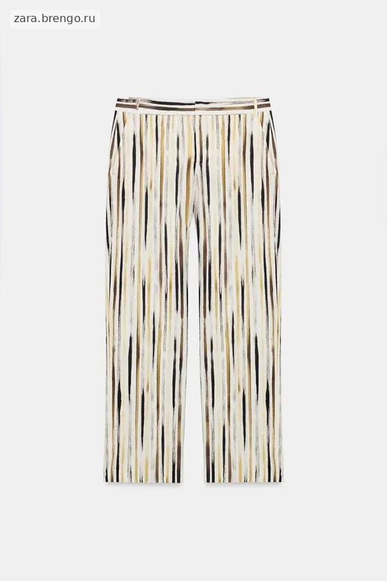 БРЮКИ ИЗ ПОПЛИНА В ПОЛОСКУ — коллекция Zara «ZW»