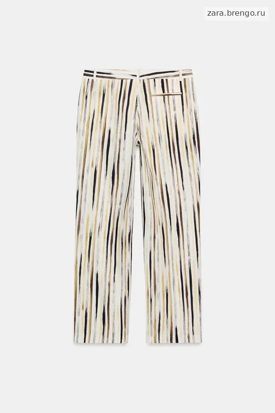 БРЮКИ ИЗ ПОПЛИНА В ПОЛОСКУ — коллекция Zara «ZW»