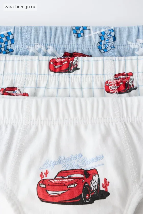 1 1/2-6 ЛЕТ/НАБОР ИЗ ТРЕХ ТРУСОВ С ПРИНТОМ CARS RAYO MCQUEEN © DISNEY
