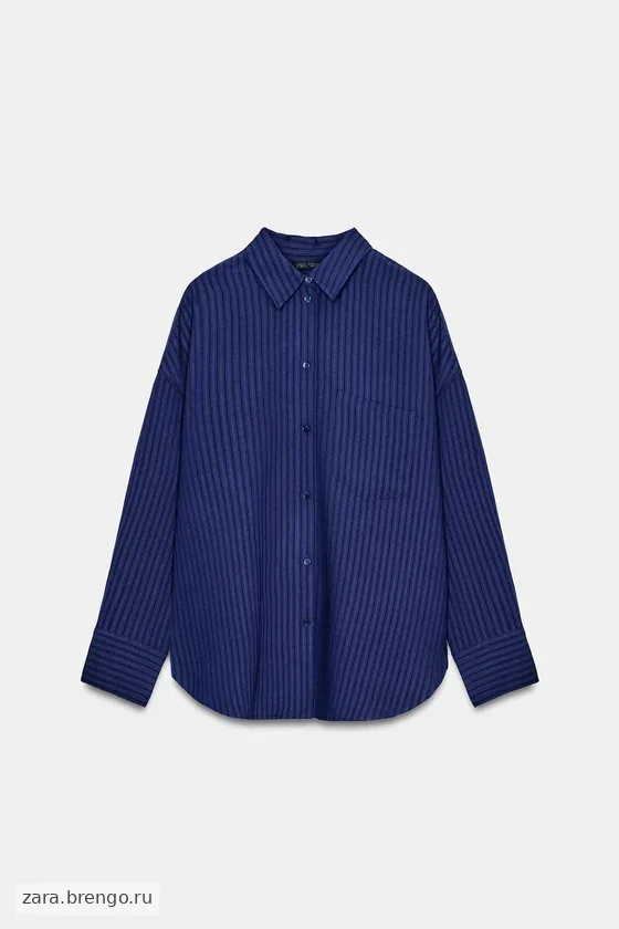 РУБАШКА В ПОЛОСКУ ЖАККАРД — коллекция Zara «ZW»
