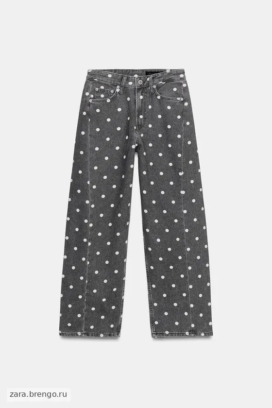ДЖИНСЫ коллекция Zara «ZW» ANKLE  СО СРЕДНЕЙ ПОСАДКОЙ И ГОРОШКОМ