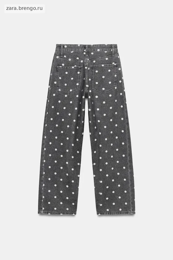 ДЖИНСЫ коллекция Zara «ZW» ANKLE  СО СРЕДНЕЙ ПОСАДКОЙ И ГОРОШКОМ