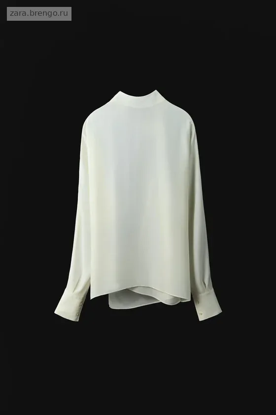 БЛУЗА НА ЗАПАХЕ ИЗ СТРУЯЩЕЙСЯ ТКАНИ — коллекция Zara «ZW»