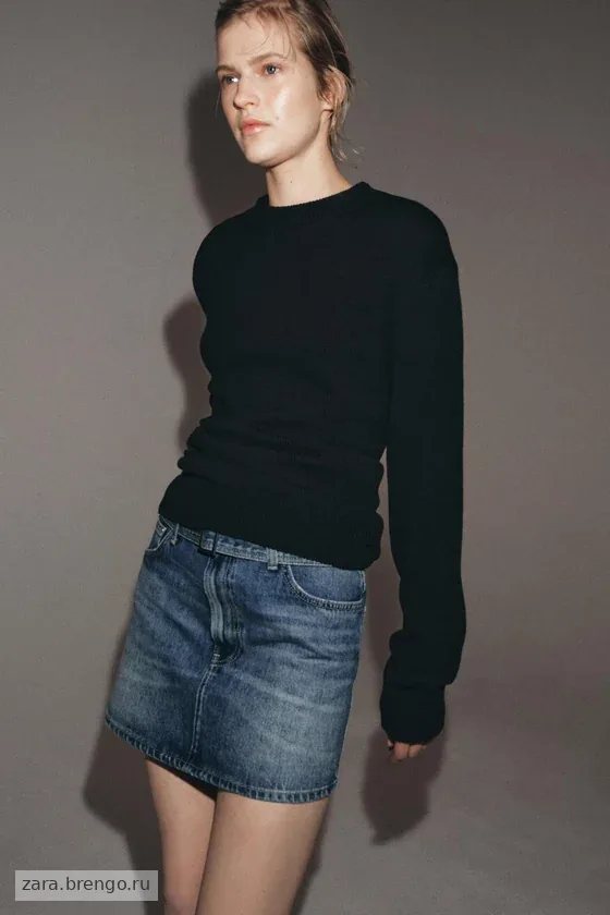 КОРОТКАЯ ДЖИНСОВАЯ ЮБКА — коллекция Zara «ZW»