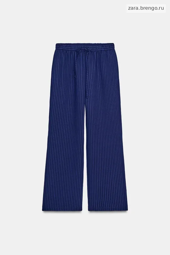 БРЮКИ В ПИЖАМНОМ СТИЛЕ С ТЕКСТУРОЙ — коллекция Zara «ZW»