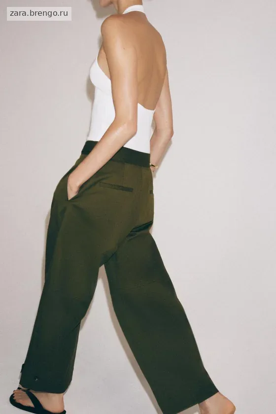 БРЮКИ ЧИНОС С ХЛЯСТИКАМИ — коллекция Zara «ZW»