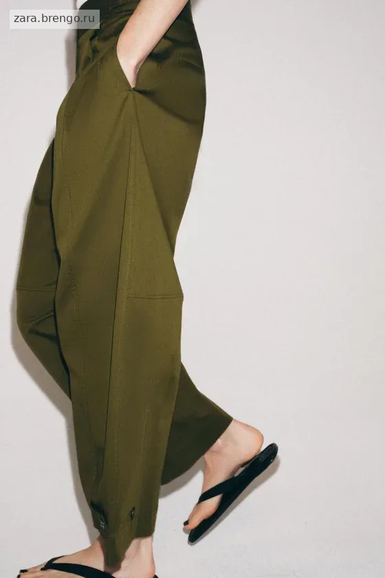 БРЮКИ ЧИНОС С ХЛЯСТИКАМИ — коллекция Zara «ZW»