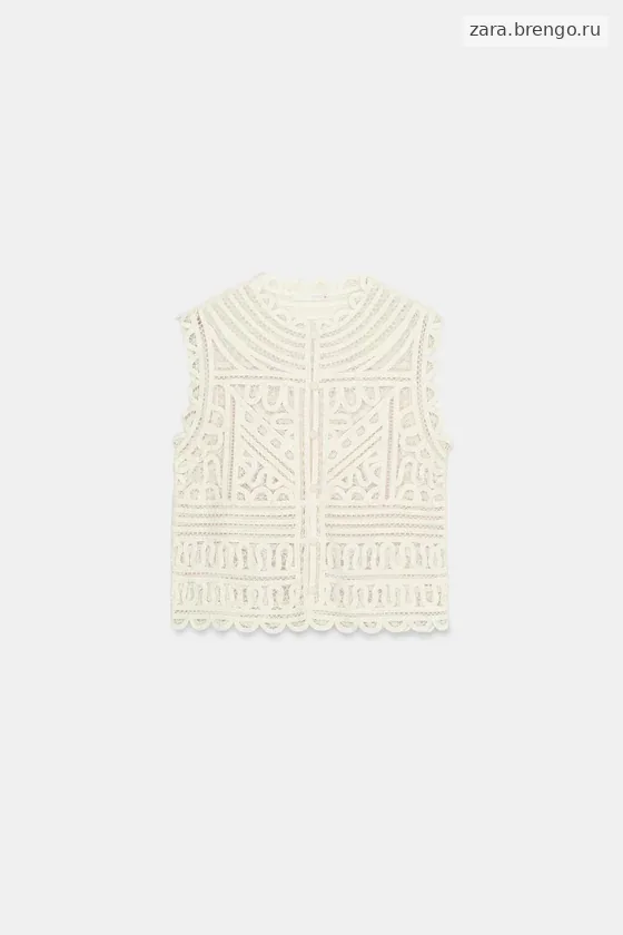 БЛУЗА КРЮЧКОМ — коллекция Zara «ZW»