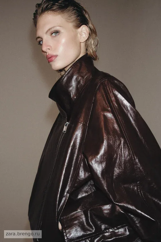КУРТКА ИЗ ИСКУССТВЕННОЙ КОЖИ — коллекция Zara «ZW»