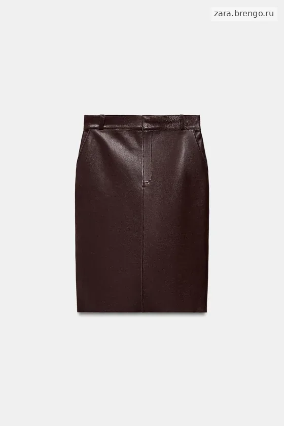 ЮБКА МИДИ ИЗ КОЖИ — коллекция Zara «ZW» лимитированная серия