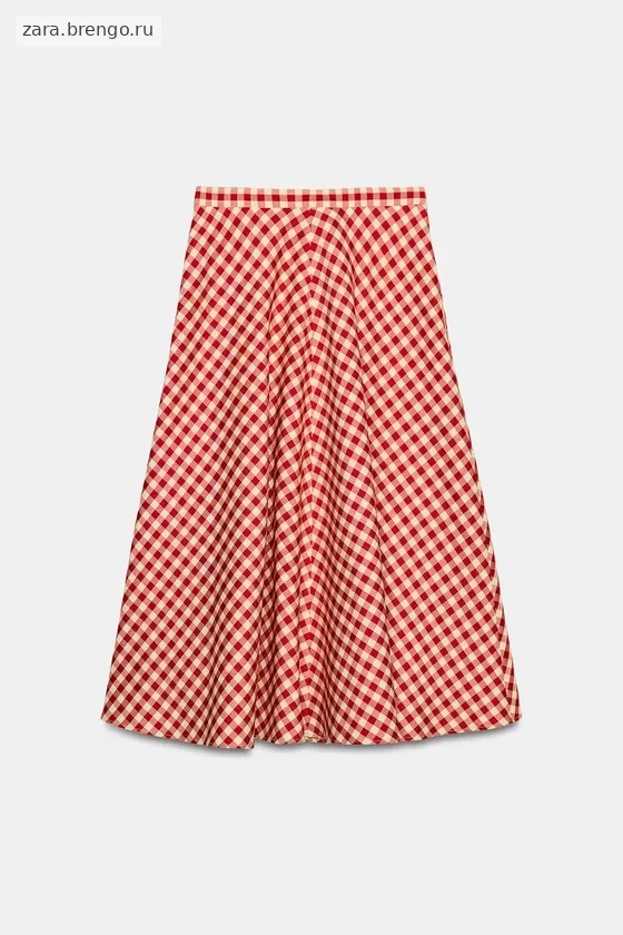 ШИРОКАЯ ЮБКА В КЛЕТКУ — коллекция Zara «ZW»