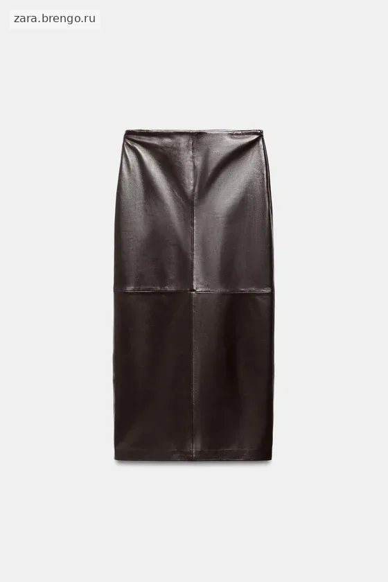 ЮБКА МИДИ ИЗ 100% КОЖИ — коллекция Zara «ZW»