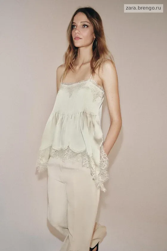 ТОП В БЕЛЬЕВОМ СТИЛЕ С КРУЖЕВОМ — коллекция Zara «ZW»