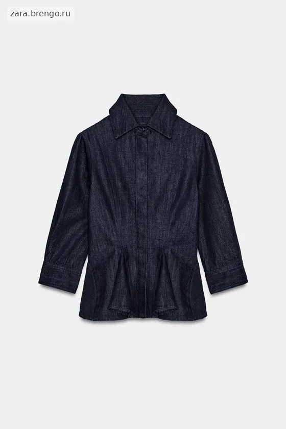 ДЖИНСОВАЯ РУБАШКА С БАСКОЙ — коллекция Zara «ZW»