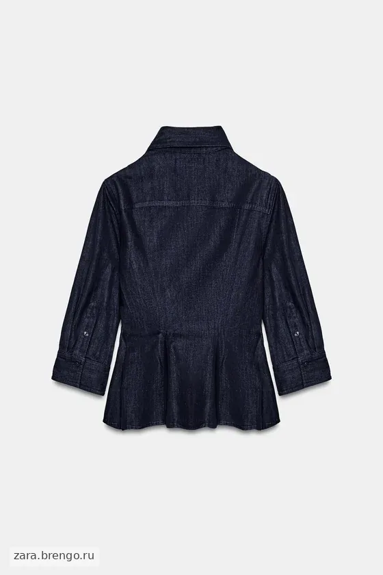 ДЖИНСОВАЯ РУБАШКА С БАСКОЙ — коллекция Zara «ZW»