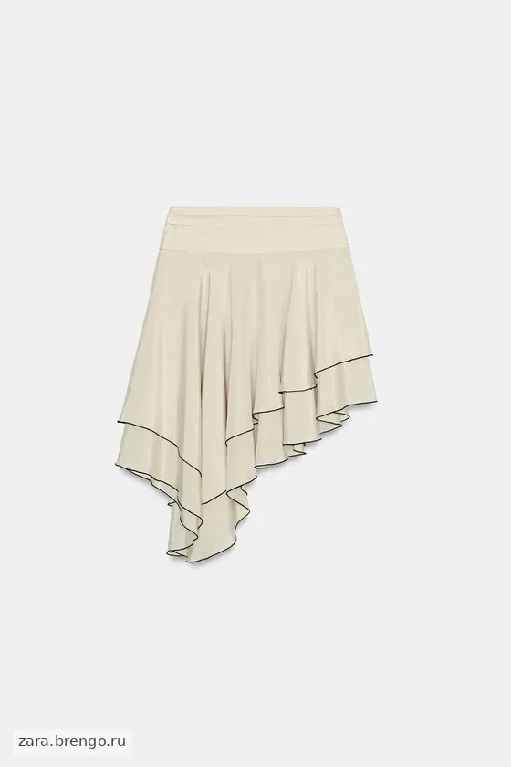ЮБКА АСИММЕТРИЧНОГО КРОЯ С ВОЛАНАМИ — коллекция Zara «ZW»