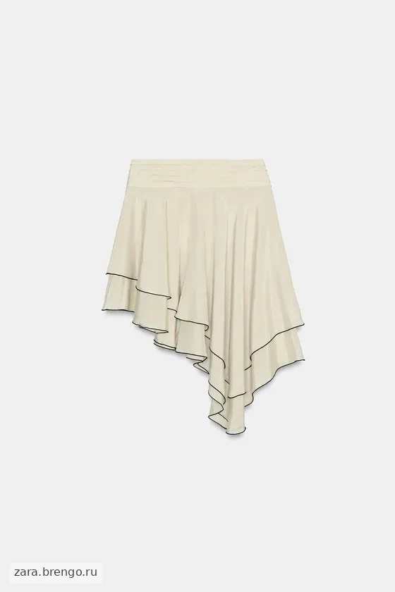 ЮБКА АСИММЕТРИЧНОГО КРОЯ С ВОЛАНАМИ — коллекция Zara «ZW»