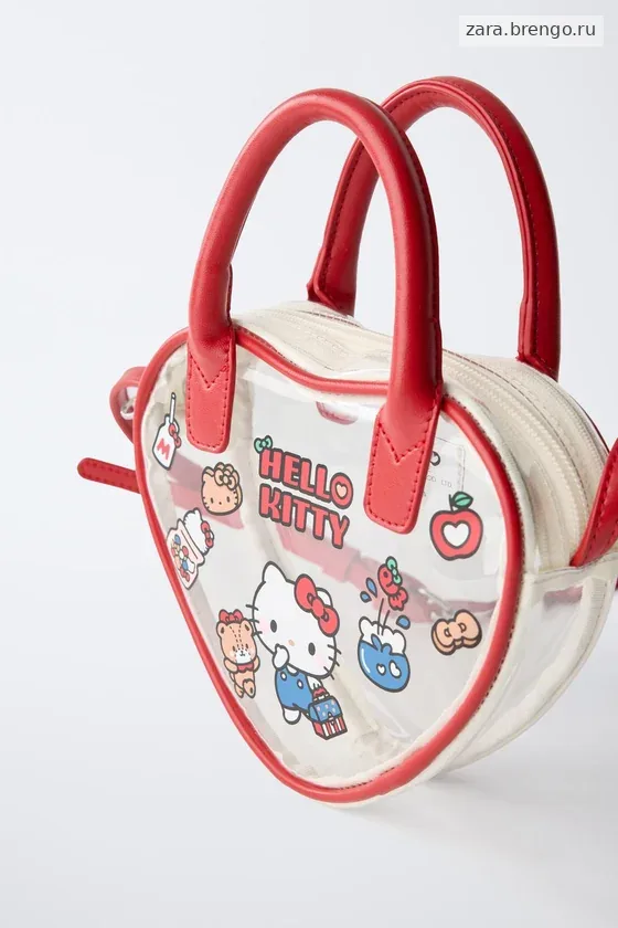 СУМКА С ПЛЕЧЕВЫМ РЕМНЕМ В ФОРМЕ СЕРДЦА HELLO KITTY © SANRIO