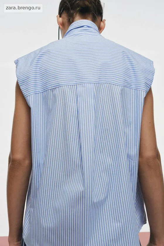 РУБАШКА В ПОЛОСКУ С ЗАВЯЗКАМИ — коллекция Zara «ZW»