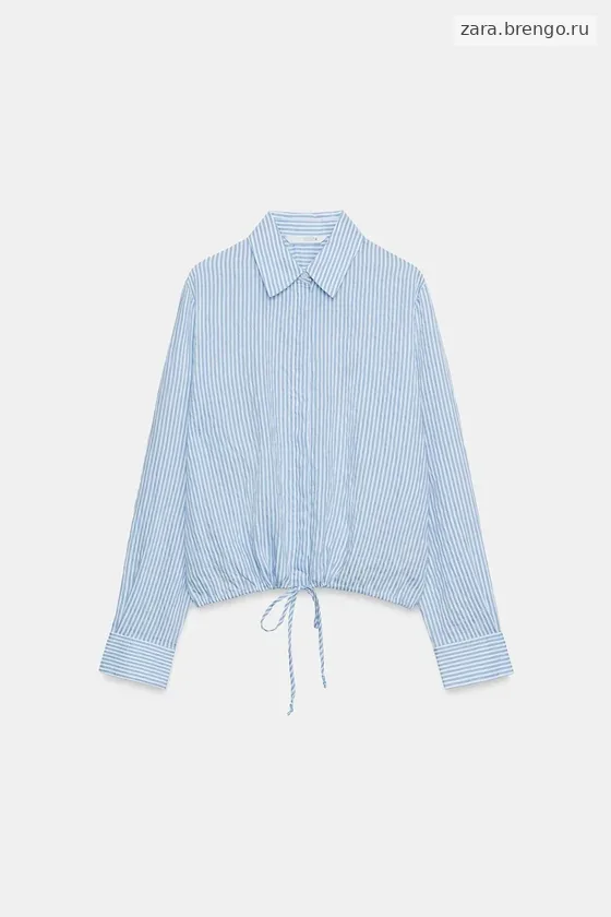 РУБАШКА В ПОЛОСКУ С ЗАВЯЗКАМИ — коллекция Zara «ZW»