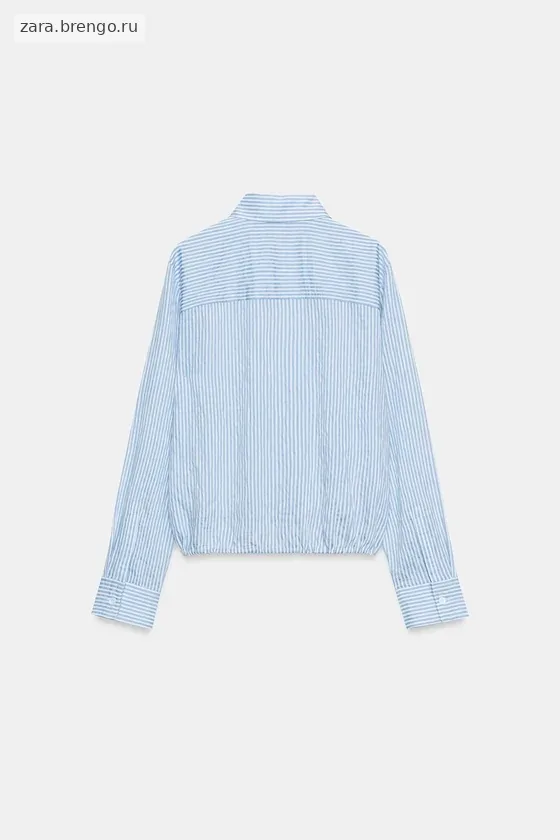 РУБАШКА В ПОЛОСКУ С ЗАВЯЗКАМИ — коллекция Zara «ZW»