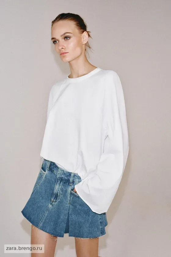 КОРОТКАЯ ДЖИНСОВАЯ ЮБКА — коллекция Zara «ZW»