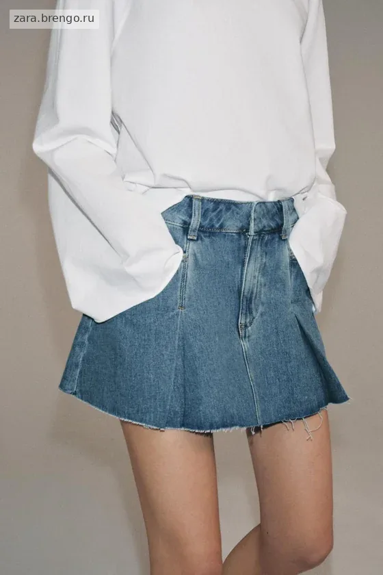КОРОТКАЯ ДЖИНСОВАЯ ЮБКА — коллекция Zara «ZW»