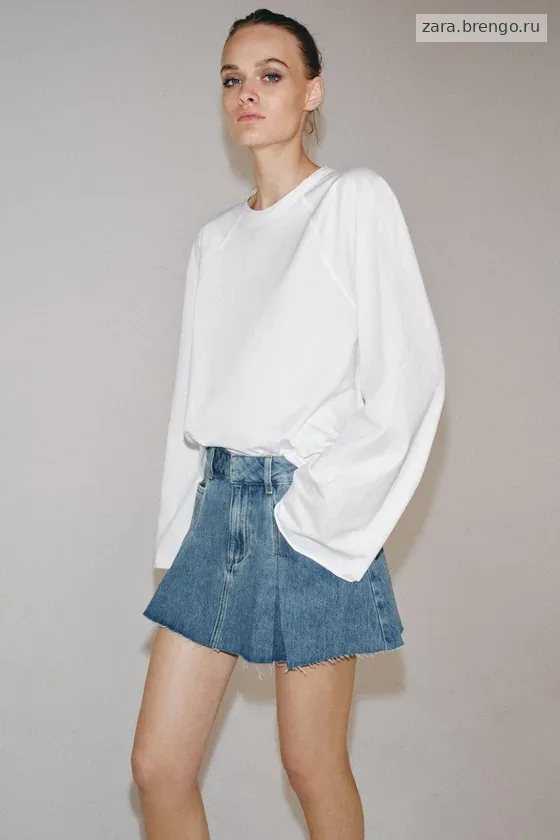КОРОТКАЯ ДЖИНСОВАЯ ЮБКА — коллекция Zara «ZW»