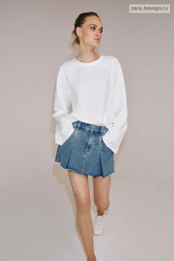 КОРОТКАЯ ДЖИНСОВАЯ ЮБКА — коллекция Zara «ZW»