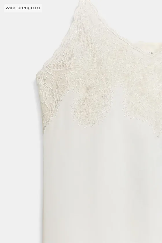 ТОП В БЕЛЬЕВОМ СТИЛЕ С КРУЖЕВОМ — коллекция Zara «ZW»