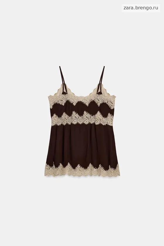 КРУЖЕВНОЙ ТОП В БЕЛЬЕВОМ СТИЛЕ — коллекция Zara «ZW»