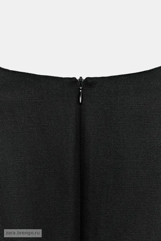 ПЛАТЬЕ МИДИ ИЗ СМЕСОВОГО ЛЬНА — коллекция Zara «ZW»