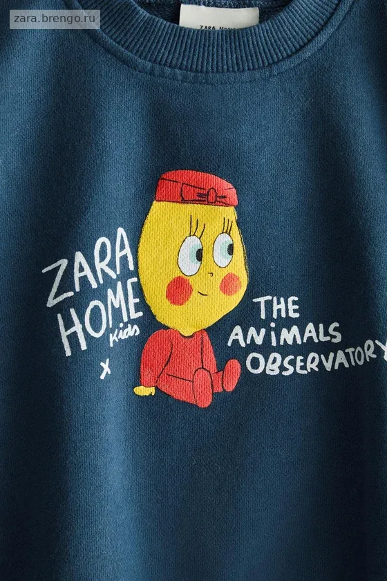 Детский хлопковый свитшот limoncella x the animals observatory