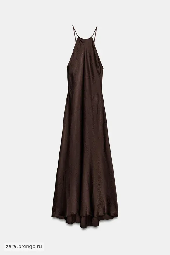 АТЛАСНОЕ ПЛАТЬЕ ХАЛТЕР коллекция Zara «ZW»