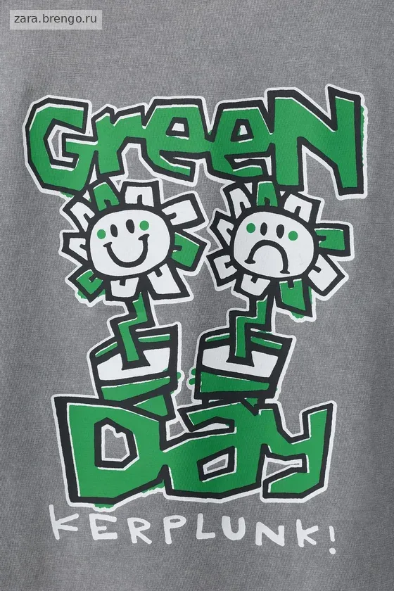 ФУТБОЛКА С ЭФФЕКТОМ ПОТЕРТОСТИ GREENDAY ®