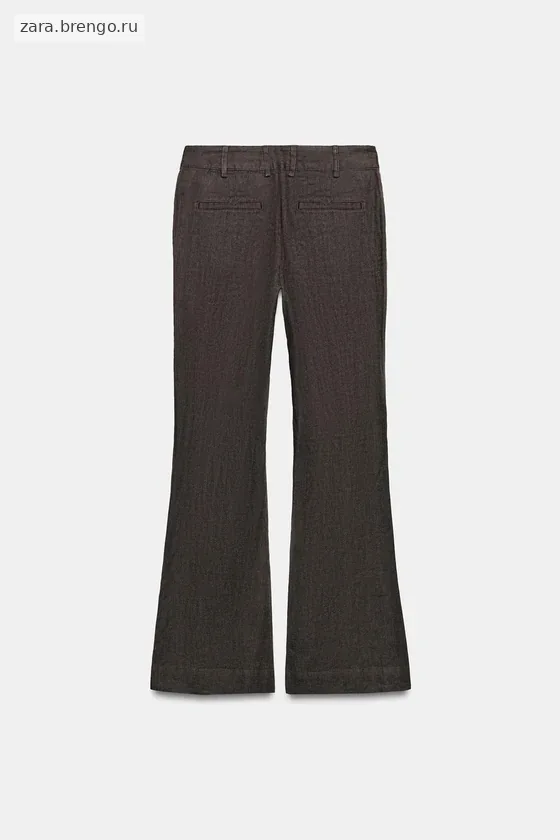 РАСКЛЕШЕННЫЕ БРЮКИ ИЗ ЛЬНА — коллекция Zara «ZW»