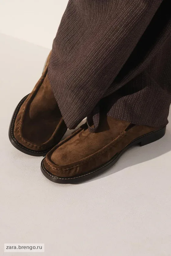 Мокасины из замши