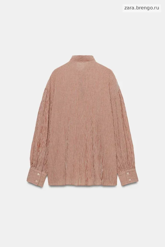 РУБАШКА В ПОЛОСКУ С ЗАВЯЗКАМИ — коллекция Zara «ZW»