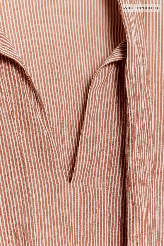 РУБАШКА В ПОЛОСКУ С ЗАВЯЗКАМИ — коллекция Zara «ZW»