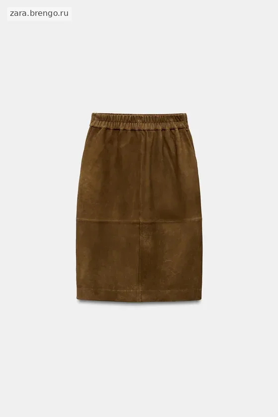 ЮБКА ИЗ ЗАМШИ — коллекция Zara «ZW» лимитированная серия