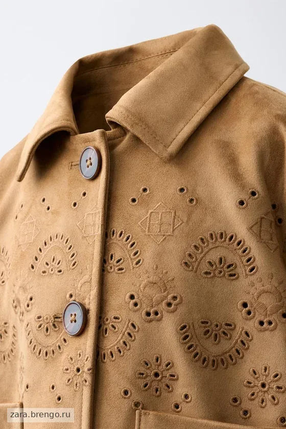 КУРТКА ИЗ ИСКУССТВЕННОЙ ЗАМШИ С ВЫШИВКОЙ