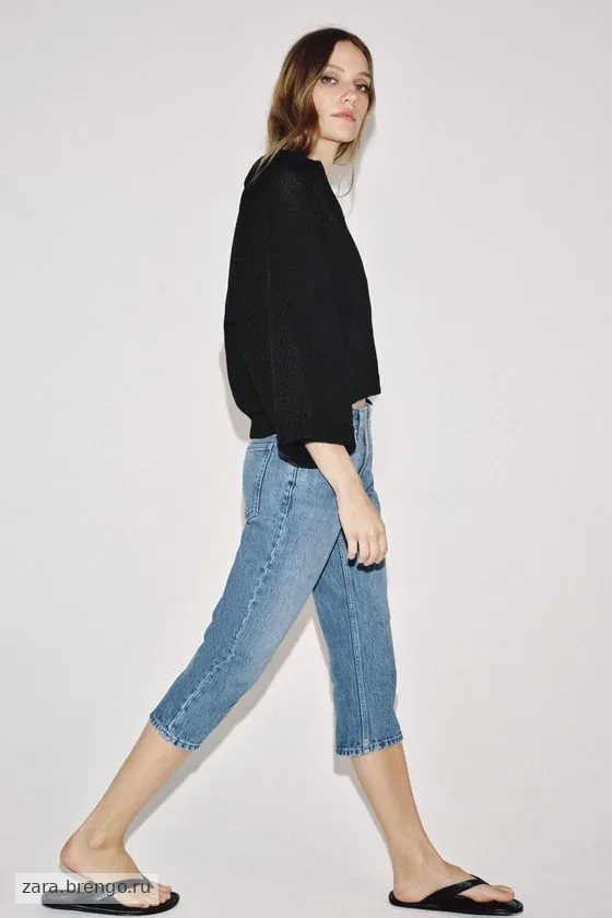 ДЖИНСЫ КАПРИ СО СРЕДНЕЙ ПОСАДКОЙ — коллекция Zara «ZW»