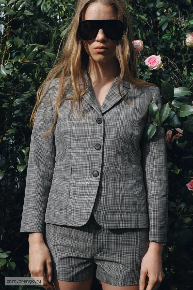 Шерстяной жакет Zara «ZW» check