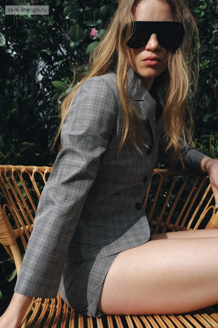 Шерстяной жакет Zara «ZW» check