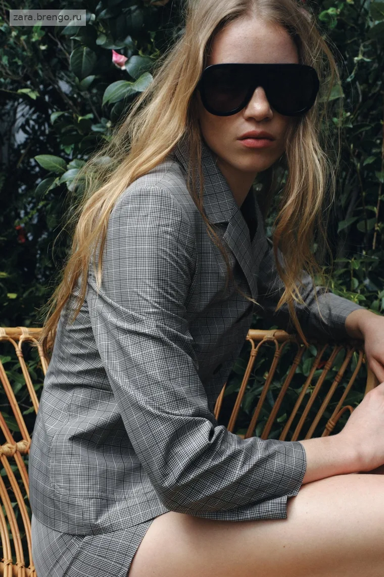 Шерстяной жакет Zara «ZW» check
