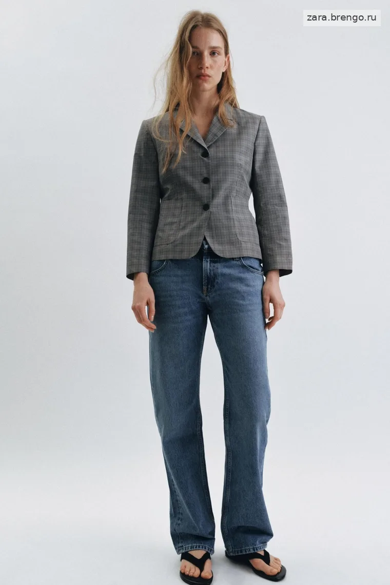 Шерстяной жакет Zara «ZW» check